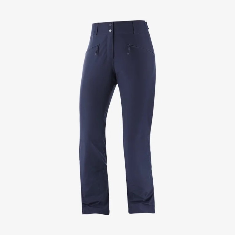 Calça De Esqui Salomon Edge Feminino Azul Marinho | PT J89541